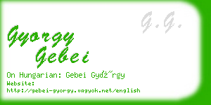 gyorgy gebei business card